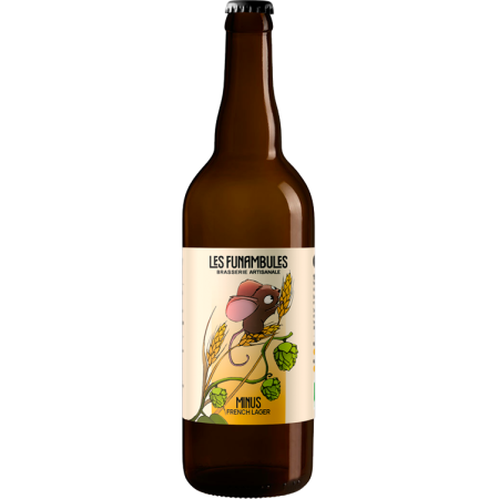 French lager Minus 75cl - Brauerei Les Funambules French lager Minus 75cl - Brauerei Les Funambules