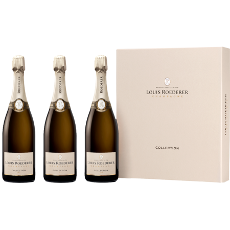 Champagner Louis Roederer - Collection Trilogie 242, 243, 244 - Mit Etui Champagner Louis Roederer - Collection Trilogie 242, 243, 244 - Mit Etui