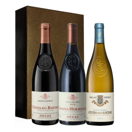 Wein Geschenkset - 100% Maison Delas 3 fl. Wein Geschenkset - 100% Maison Delas 3 fl.