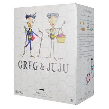BIB 3L- Greg & Juju 2025 - Domaines Robert Vic Preignes le Vieux - Pays d'Oc - Roséwein - 3L