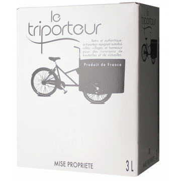 BIB 3 L - Le Triporteur Rouge 2025 - Vaucluse Principauté d'Orange - Rotwein - 3L