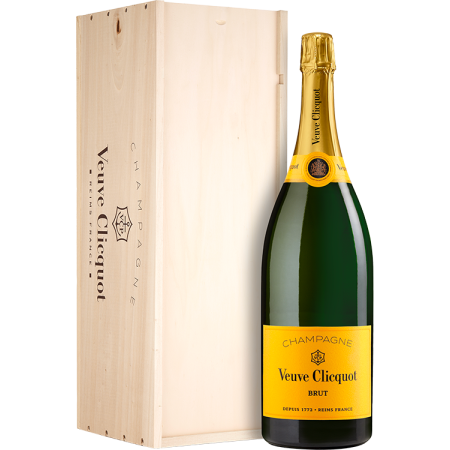 Nebukadnezar - Champagner Veuve Clicquot - Brut Carte Jaune - Holzkiste Nebukadnezar - Champagner Veuve Clicquot - Brut Carte Jaune - Holzkiste
