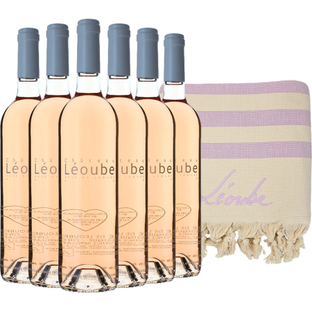 Pack 6 Flaschen Château Léoube Rosé 2025 + 1 Fouta Léoube - Gratis Pack 6 Flaschen Château Léoube Rosé 2025 + 1 Fouta Léoube - Gratis