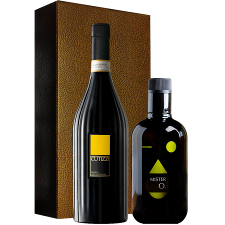 Wein-Geschenkset - Olivenöl + Wein - Feudi di San Gregorio - 2 Fl. Wein-Geschenkset - Olivenöl + Wein - Feudi di San Gregorio - 2 Fl.