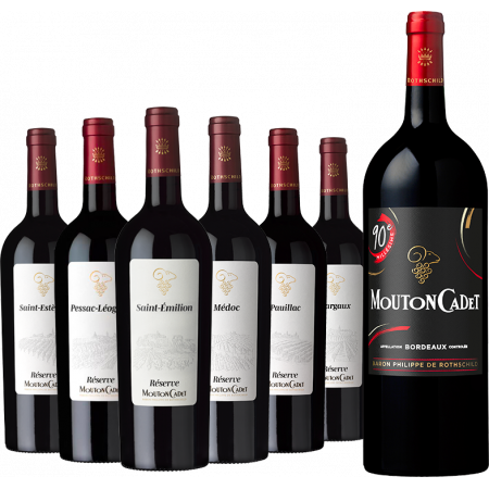Weinpaket - Réserve Mouton Cadet - Baron Philippe de Rothschild - 6 Fl. + 1 Magnum Gratis Weinpaket - Réserve Mouton Cadet - Baron Philippe de Rothschild - 6 Fl. + 1 Magnum Gratis