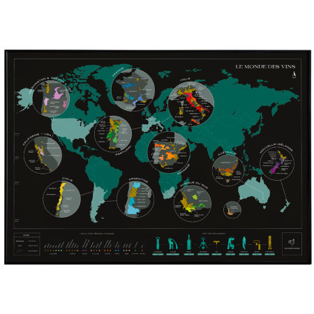 Carte à gratter - Le monde des vins Carte à gratter - Le monde des vins