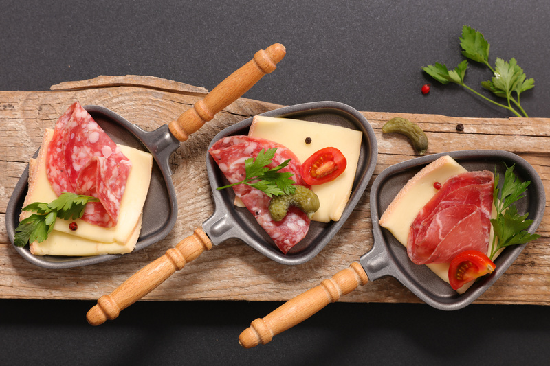 raclette et vin, coupelle