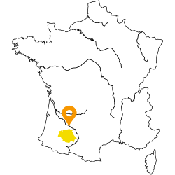 Carte de l'IGP Côtes de Gascogne