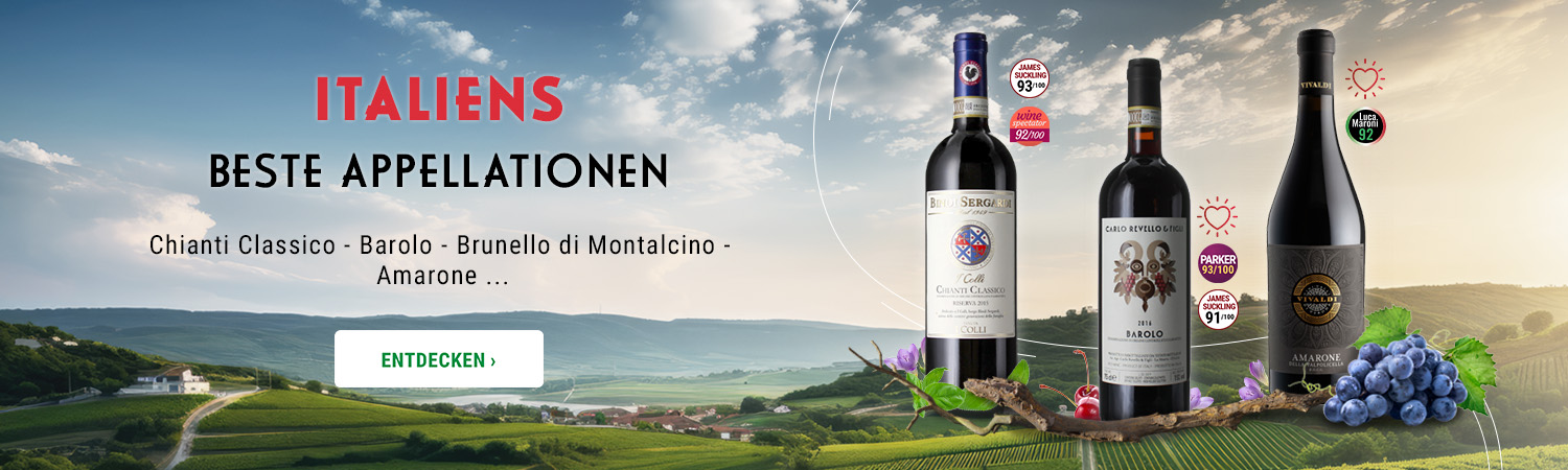 Italiens beste Appellationen: Chianti Classico, Barolo, Brunello, Amarone