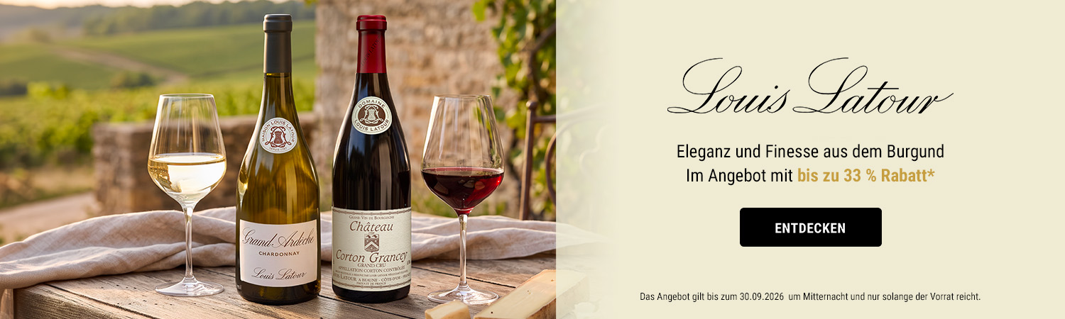 LOUIS LATOUR Eleganz und Finesse aus dem Burgund Im Angebot mit bis zu 33 % Rabatt* Bis zum 30.09.2